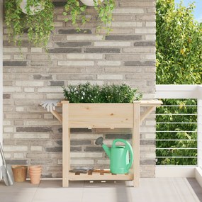 vidaXL Γλάστρα Κήπου με Ράφια 111x37x76 εκ Μασίφ Ξύλο Πεύκου