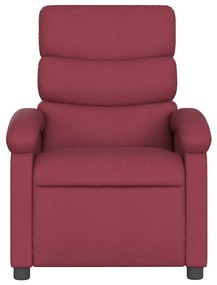 vidaXL Πολυθρόνα Μασάζ Ανακλινόμενη Μπορντό Υφασμάτινη