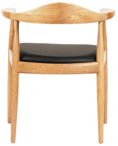 ΠΟΛΥΘΡΟΝΑ ΤΡΑΠΕΖΑΡΙΑΣ ADOR HM9948.01 RUBBERWOOD ΣΕ ΟΑΚ ΚΑΙ ΜΑΥΡΟ PU 62x54x76,5Υεκ
