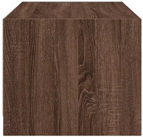 vidaXL Τραπεζάκι Σαλονιού Καφέ Δρυς 68x50x42 εκ με Γυάλινες Πόρτες
