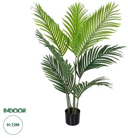 GloboStar® Artificial Garden ARECA PALM TREE 20008 Τεχνητό Διακοσμητικό Φυτό Φοινικόδεντρο Αρέκα Υ120cm