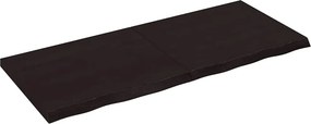 VidaXL Πάγκος Μπάνιου Σκούρο Καφέ 120x50x(2-4) εκ. Επεξεργ. Μασίφ Ξύλο