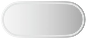 Καθρέφτης Μπάνιου με LED Οβάλ 100 x 45 εκ. - Διαφανές