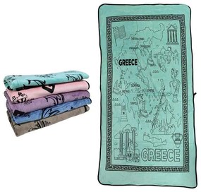 Πετσέτα θαλάσσης Greece Με Χάρτη Της Ελλάδας 140x70cm - Beach towel