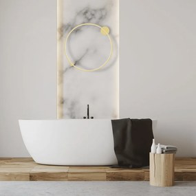 LED Φωτιστικό Τοίχου Saturno IP44 46W 80cm Χρυσό