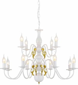 Πολυέλαιος Οροφής Aca Velvet DLA120012P White Matt/ Gold