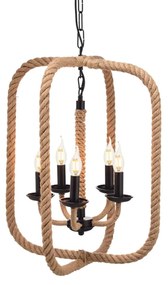 Φωτιστικό Οροφής Vintage 563505PRT Natural Rope, Metal