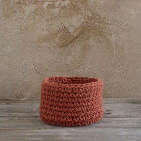 Καλάθι 19x16 Panier Deep Orange Nima Βαμβάκι-Πολυέστερ