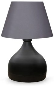 Επιτραπέζιο Φωτιστικό Hubert Ύφασμα-μέταλλο 22x14x32εκ Megapap-GP029-0014,1-Γκρι GP029-0014,1