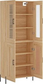 vidaXL Ντουλάπι Sonoma δρυς 69,5 x 34 x 180 εκ. από Επεξεργασμένο Ξύλο