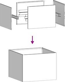 vidaXL Ζαρντινιέρα Ανθρακί 40x40x30 εκ. από Χάλυβα