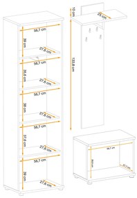 Swap XIX Σύνθεση Καφέ δρυς 280x180x40