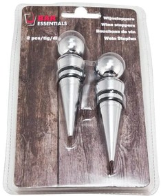 Πώμα μπουκαλιών Bar Essentials 22170784 Ανοξείδωτο ατσάλι, 2 τεμάχια