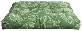 Μαξιλάρι Παλέτας με Σχέδιο Φύλλων 70 x 70 x 12 εκ. Υφασμάτινο - Πράσινο