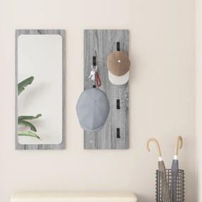 vidaXL Τοίχου Κρεμάστρα Επιτοίχιο Γκρι sonoma 30 x 1.5 x 80 εκ.