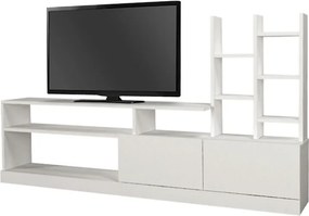 Σύνθεση τηλεόρασης Pesaro Megapap χρώμα λευκό 165x25x91,3εκ.