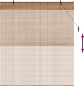 vidaXL Ρόλερ (στόρι) Καφέ 160 x 160 cm Μπαμπού