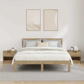vidaXL Ντουλάπι κρεβατιού 2 τμχ. Artisan Oak 40 x 39 x 40 εκ.