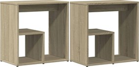 vidaXL Τραπέζια Βοηθητικά 2 τεμ Sonoma Δρυς 50x30x50 εκ. Επεξ. Ξύλο