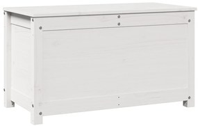 vidaXL Κουτί Αποθήκευσης Λευκό 80x40x45,5 εκ από Μασίφ Ξύλο Πεύκου