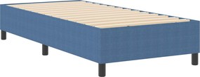 vidaXL Κρεβάτι πλατφόρμα Μπλε 100 x 200 cm Υφασμάτινο Κορντουρά