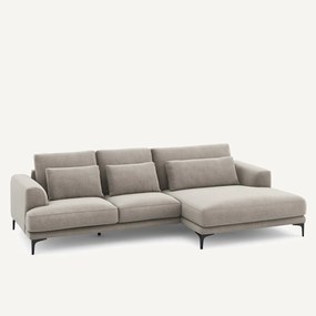 Γωνιακός καναπές XL δεξιός, από βελούδινο chenille, MARSILE