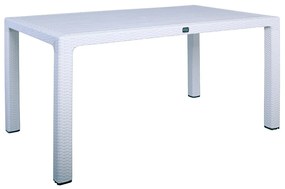 Τραπέζι Τραπεζαρίας Κήπου PELLO Λευκό PP 150x90x73cm