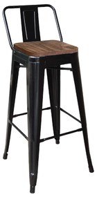 Σκαμπό Μπάρ Relix Wood Black Ε5208,1 44X44Χ100 cm Metal,Wood