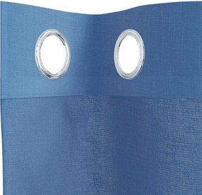 vidaXL Voile κουρτίνες με ροδέλες 2 τεμάχια Μπλε Ρουά