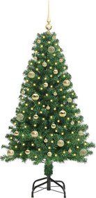 vidaXL Τεχνητό Χριστουγεννιάτικο Δέντρο με 150 LED Πράσινο 150 cm