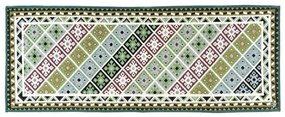 Χαλάκι Κουζίνας Kilim 004 50X140cm Green Sdim 50X140 Βαμβάκι