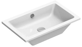 GSI Kube 89539 Λευκός Πορσελάνινος Νιπτήρας Μπάνιου Extraglaze Υποκαθήμενος 60x37 cm