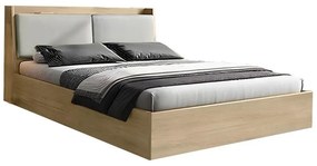 Κρεβάτι Akvare διπλό mdf σε φυσική απόχρωση 150x200εκ 156x215.3x98 εκ.