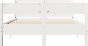 vidaXL Σκελετός Κρεβ. Χωρίς Στρώμα Λευκό 160x200 εκ Μασίφ Πεύκο