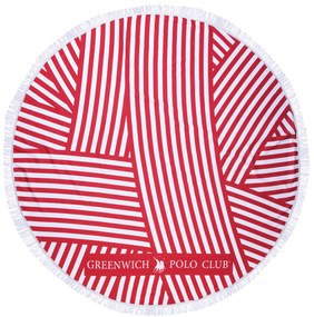 Στρογγυλή Πετσέτα Θαλάσσης Microfiber (Φ150) Greenwich Polo Club 3689 Red