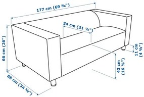 KLIPPAN διθέσιος καναπές 403.993.14