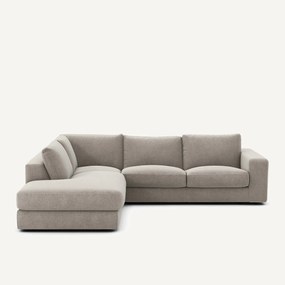 Γωνιακός καναπές από βελούδινο chenille ύφασμα, Skander