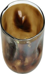 Κηροπήγιο ArteLibre Καφέ Γυαλί 14x14x14cm