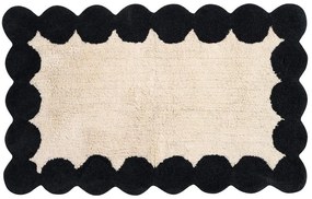 Πατάκι Μπάνιου 0766 Ivory-Black Das Home 50 X 80 50x80cm 100% Cotton
