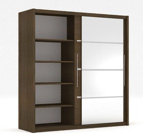 Ντουλάπα Δίφυλλη Ilona Σοκολά 180x61x215εκ MDF - TO-ILO180W