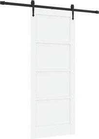 vidaXL Συρόμενη Πόρτα ORKDAL Λευκό και Μαύρο 83 x 202 εκ.