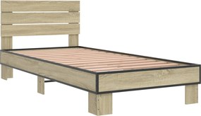 vidaXL Κρεβάτι με Κεφαλάρι Sonoma Δρυς 80 x 200 cm Επεξεργασμένο Ξύλο