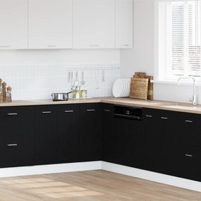vidaXL Μαύρο Δρυς Γωνιακό Κάτω Ντουλάπι - 75.5 x 75.5 x 81.5 εκ, Φτιαγμένο από Επεξεργασμένο Ξύλο