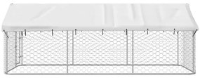 vidaXL Κλουβί Σκύλου Εξωτερικού Χώρου 400 x 200 x 150 εκ. με Στέγαστρο
