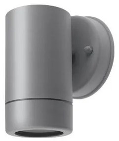Απλίκα Τοίχου Κύλινδρος GU10 9W Πλαστικό IP44 Φ6 Up or Down ΦOS_ME-21-0214-10-Γκρι 21-0214-10