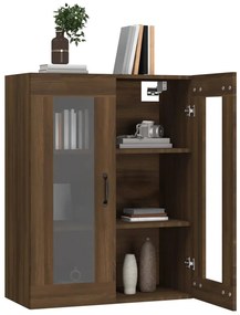 vidaXL Κρεμαστό Ντουλάπι Τοίχου Καφέ Δρυς 69,5x34x90 εκ Επεξ. Ξύλο
