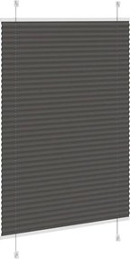 vidaXL Πλισέ περσίδα Μαύρο 90x150 cm Πλάτος υφάσματος 89,4 cm