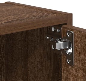 Βιβλιοθήκη Καφέ Δρυς 40x24x102 εκ. από Επεξεργασμένο Ξύλο - Καφέ