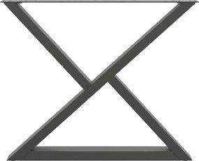 vidaXL Πόδια Τραπεζαρίας 2 τεμ. Ανθρακί 90x(72-73,3) εκ. Ατσάλι