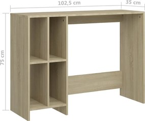 vidaXL Γραφείο Notebook Sonoma Oak 102,5 x 35 x 75 εκ. από Επεξ. Ξύλο